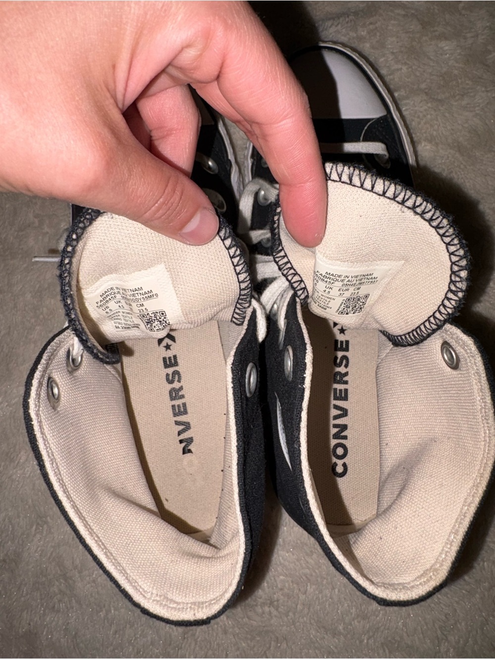 Converse High Top Sneakers - Black & White - Picture 9 of 10